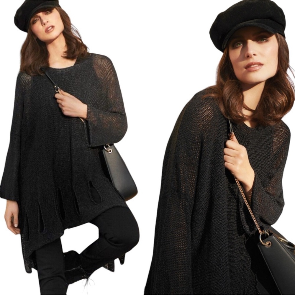 Joseph Ribkoff Open Knit Cut Out Sweater